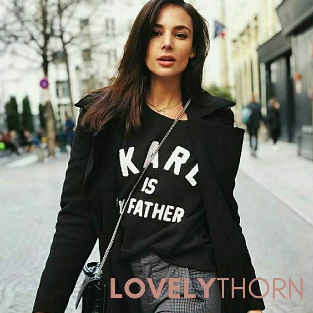 ELEVEN PARIS // ltd ed celebrity fave karl is my father pullover sweatshirt